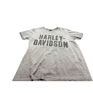 Harley Davidson Men’s Grey Short Sleeve Shirt! Large